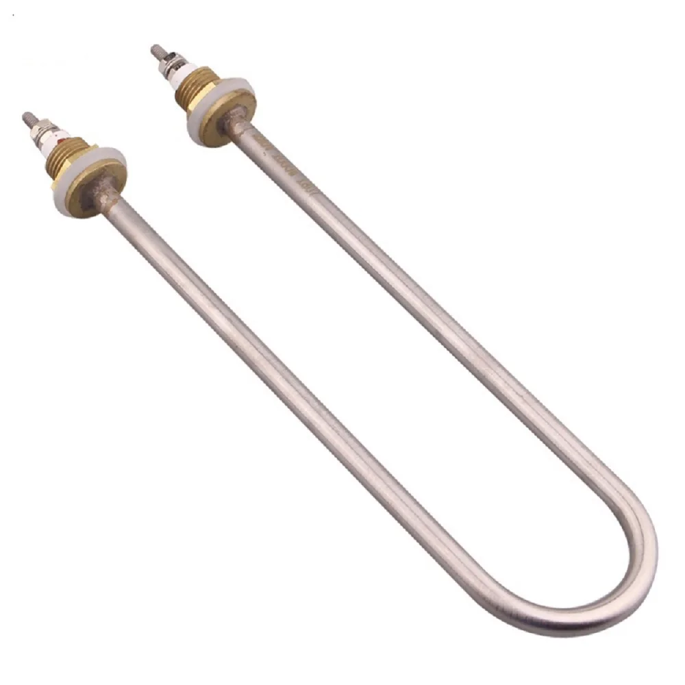 DERNORD 전기 U형 관형 히터, 스테인레스 스틸, 구리 나사 포함, 가정용 가열 요소, 220V, M16, 1kw, 1.5kw, 2kw, 3kw, 4kw