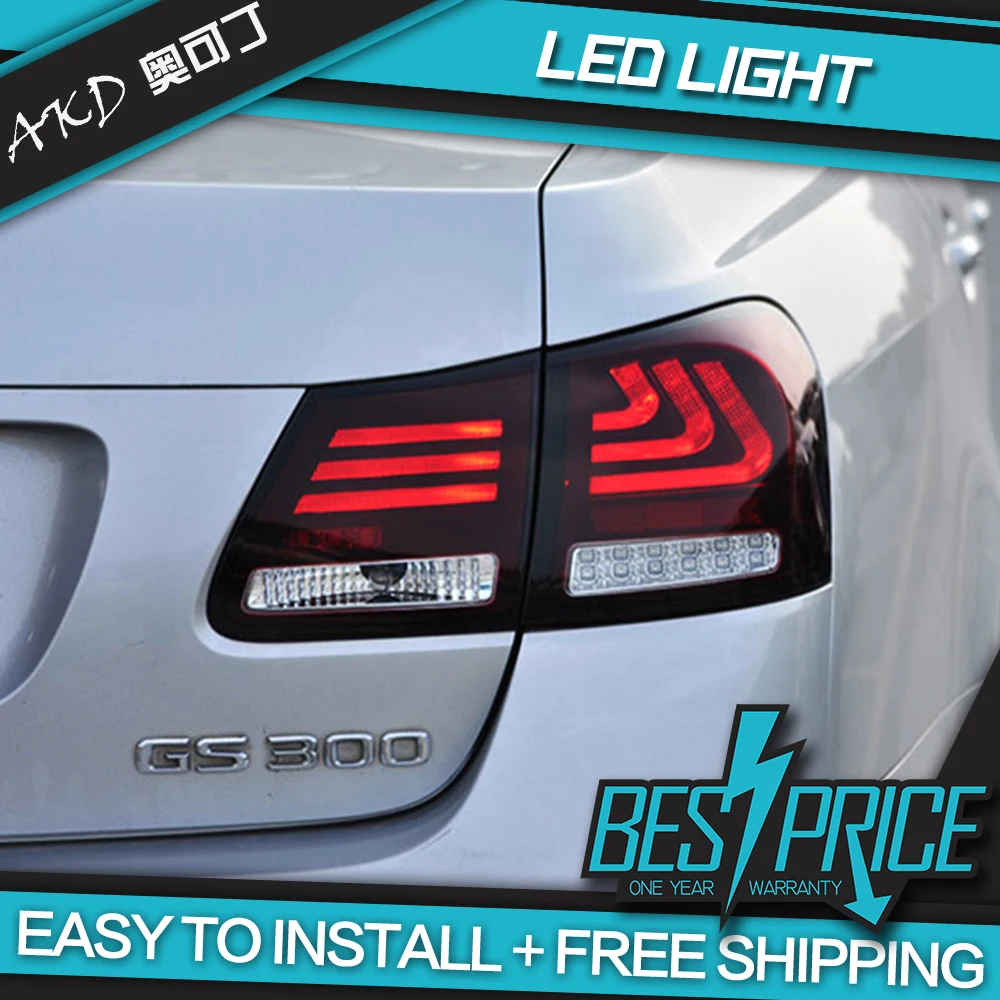 AKD Car Styling for Lexus GS350 Tail Light 2006-2010 GS300 GS430 Tail Lamp LED DRL Signal Brake Reverse auto Accessories