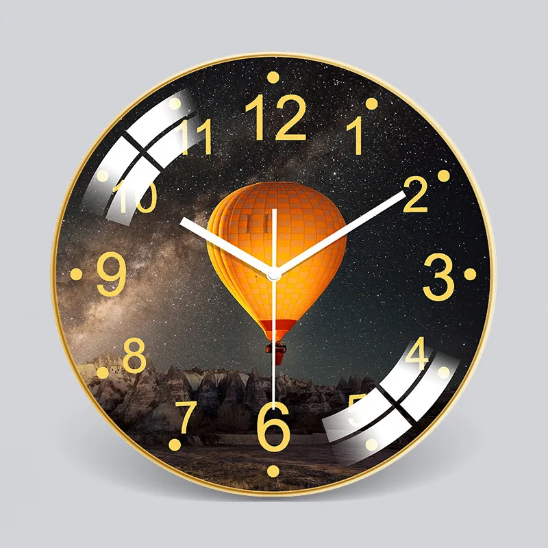 

12 inch glass wall clock living room household fashion clock modern simple silent wall clock Nordic clock living room decoration