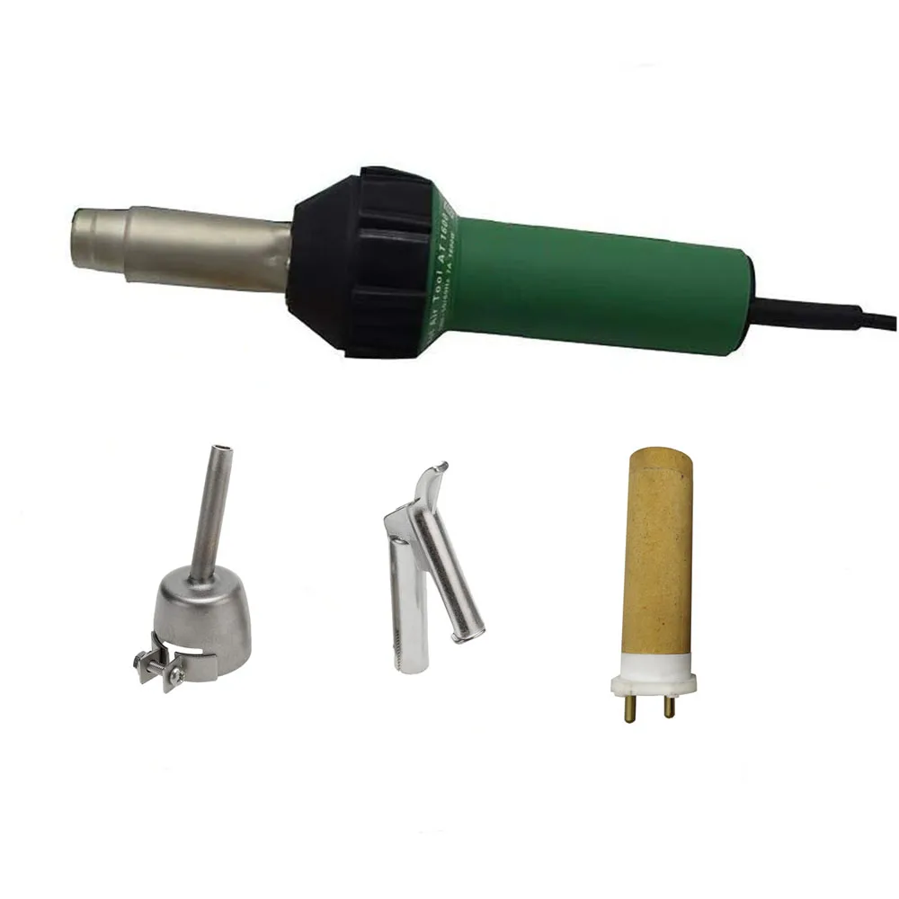 

Professional 1600W Heat Gun Plastic Welder Kit With Triangular Speed Welding Nozzles Heating Element Hot Air Blast Torch Tool