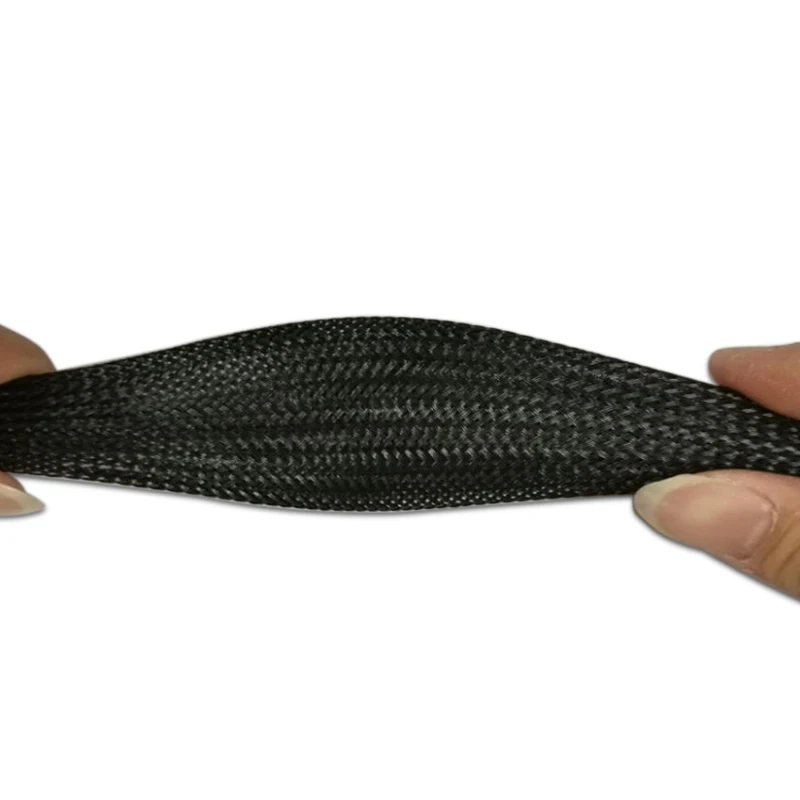 Funda trenzada aislada personalizable de 5/100/300M, tubo trenzado de nailon ignífugo de 3mm a 100mm, Cable PET expandible