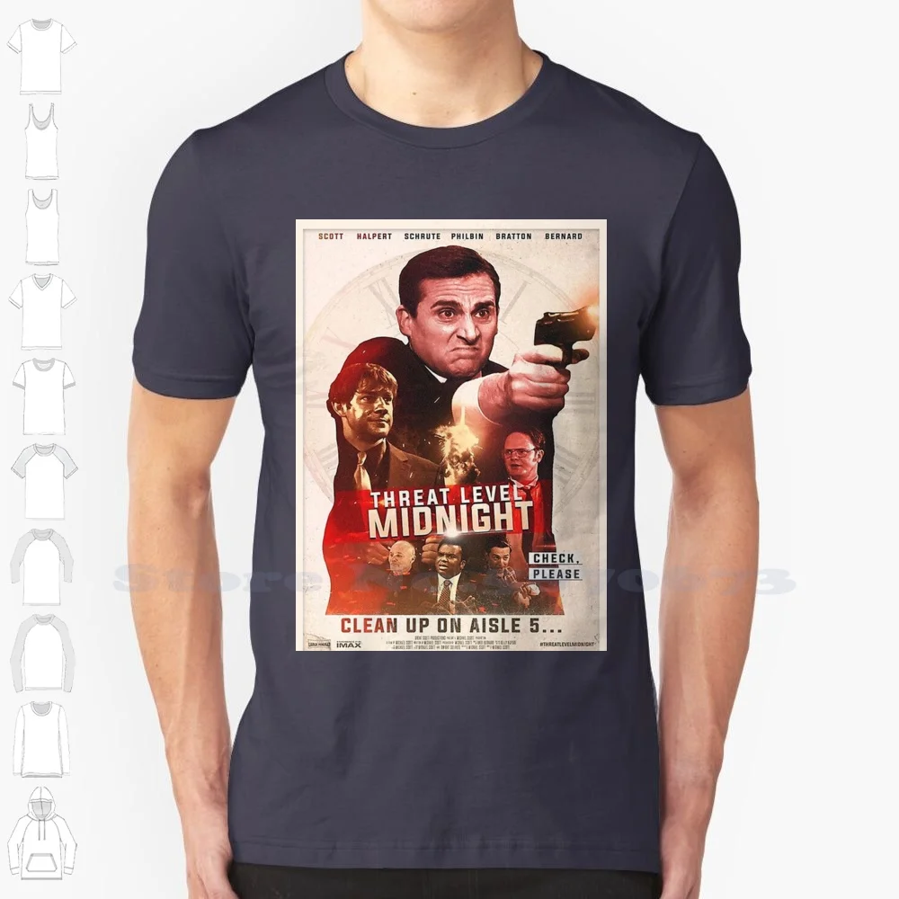 Threat Level Midnight 100% Cotton T-Shirt Threat Level Midnight Film Movies Top Alien 2020 Collage Vintage Man Boy Lovers