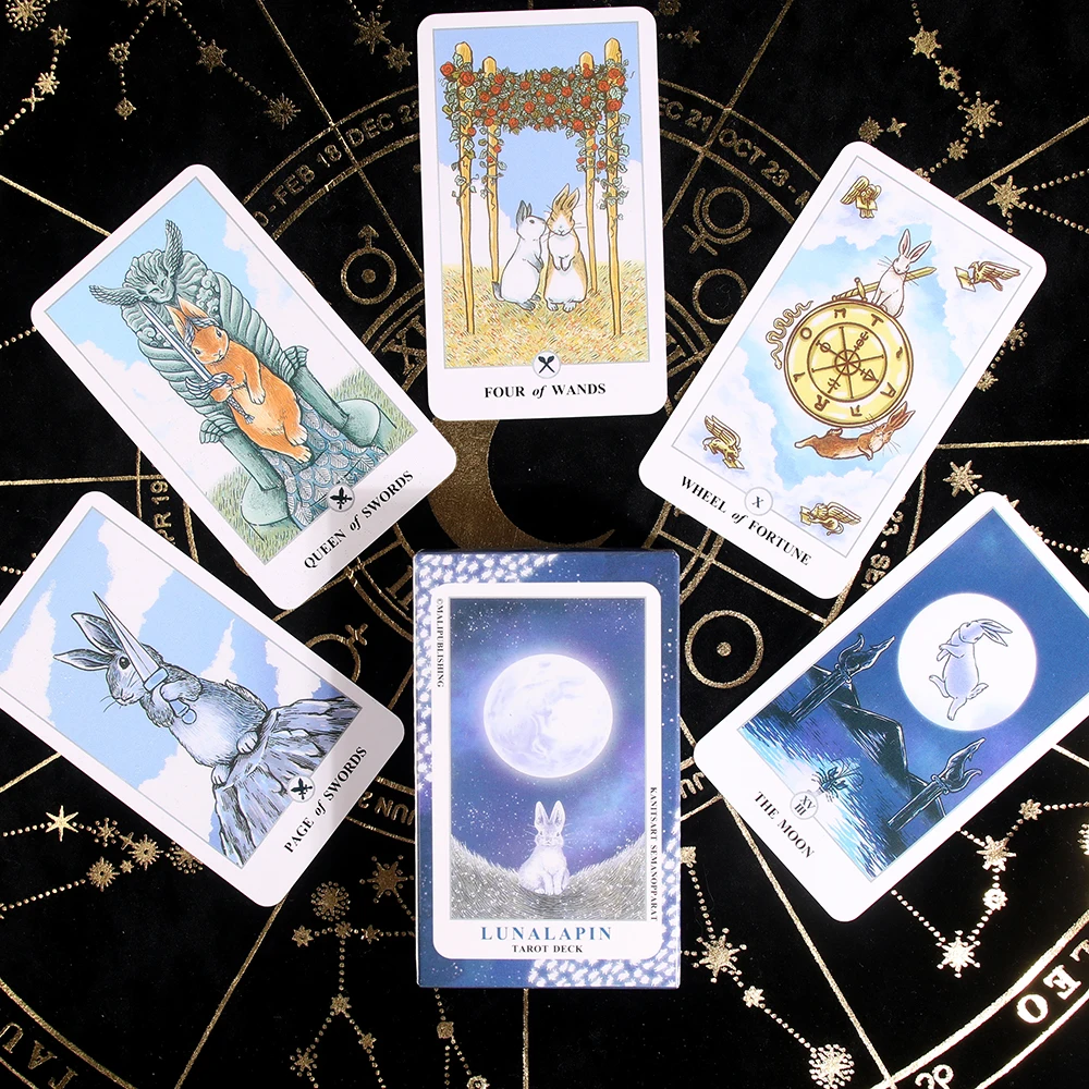 Lunalapin Tarot Deck A 81-Card Deck Guidebook PDF Tarot Cards Witchcraft Religion Divination Tool Beginner Divination Card Game