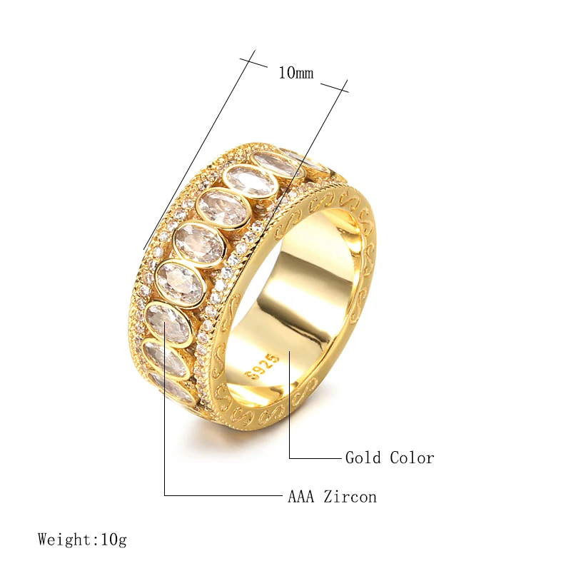 Kinel New Men Ring 2022 Fashion Boho 585 Gold Single Row Cut Zircon Finger Knuckle Rings for Women Vintage Wedding Jewelry