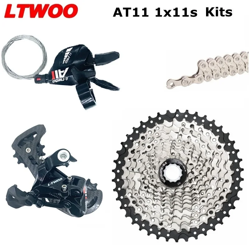 MTB 11 Speed Groupset LTWOO AT11 Shifter Carbon Fiber Rear Derailleur 11S 11-46T 50T 52T Cassette X11 Chain M8000 M7000 Groupset