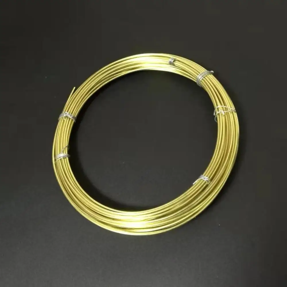 10 Meters ,1.2mm 1.5mm 1.8mm 2mm diameter H65 CuZn36 CW507L C27000 Brass Wire Industry DIY Wire