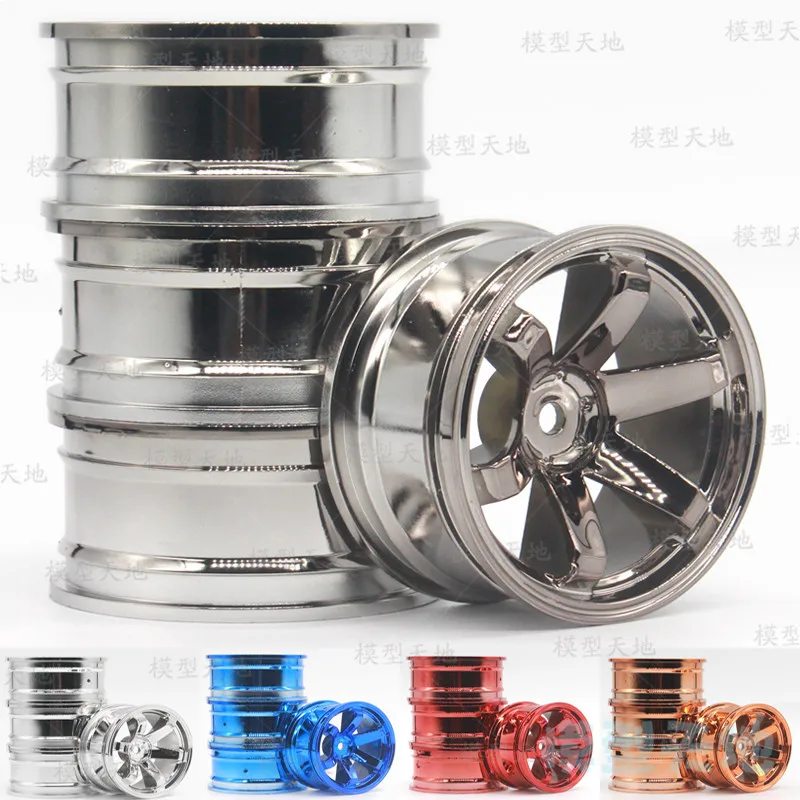 Jante de roue de voiture de sport pour HSP Tamiya Gardens I Kyosho 1/10 D4 TE37, 52x26mm, moyeu de roue plaqué, 1.9 pouces, dérive sur route, 94123, 4 pièces