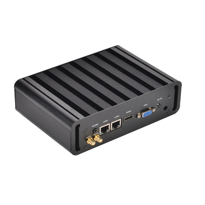 DongCoh безвентиляторный мини-ПК I3 4005U 5005U I5 5200U I7 5500U двойной RS232 2 * Lan WIFI HD VGA 4 * USB промышленный компьютер