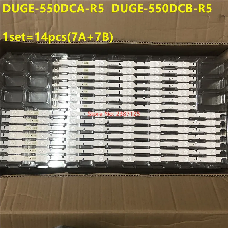 14pcs 3VLED Backlight  DUGE-550DCA-R5  DUGE-550DCB-R5 BN96-34251A BN96- 34252A For 55" UE55HU7000 CY-GH055HGLV3H CY-GH055HGLV3V