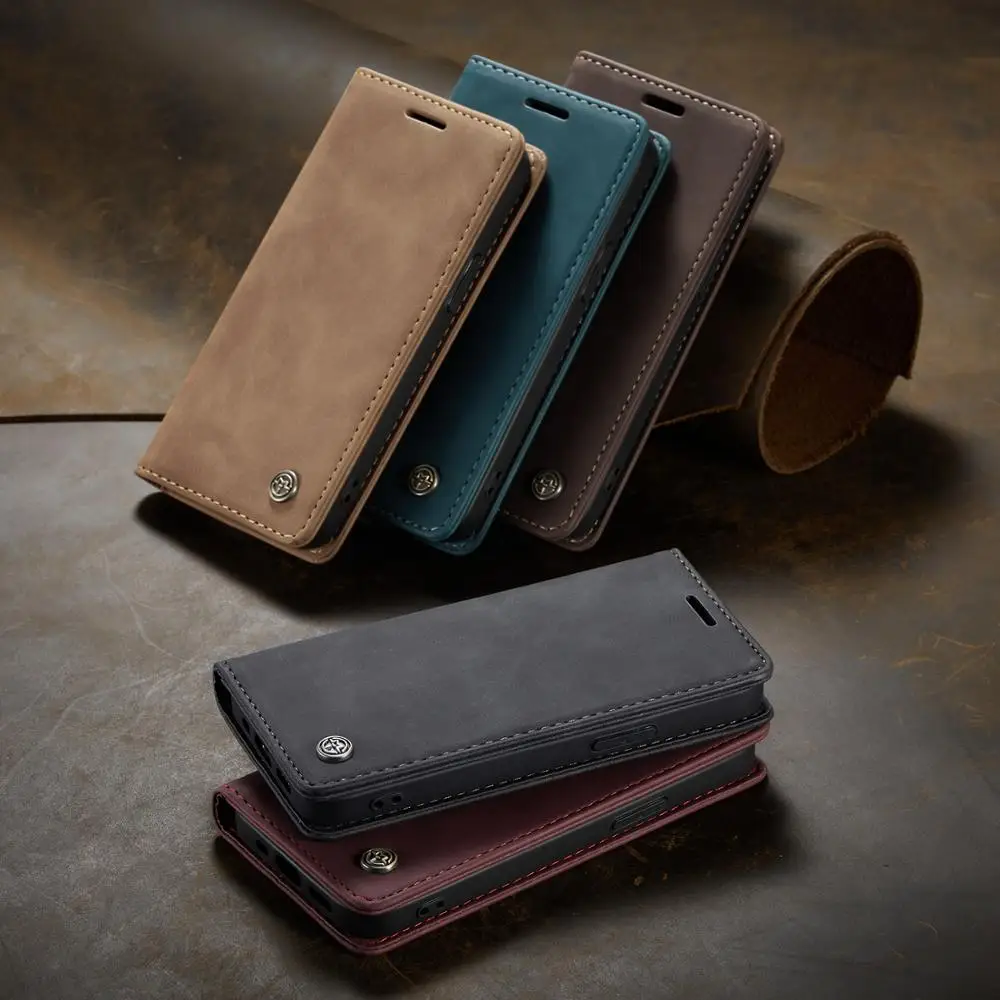 CaseMe-013 Flip Case For iPhone 11 12 13 Pro Max 5 5s 6 6s 7 8 Plus XR XS SE2020 Luxury Wallet PU Leather Case Stand Cover Pouch