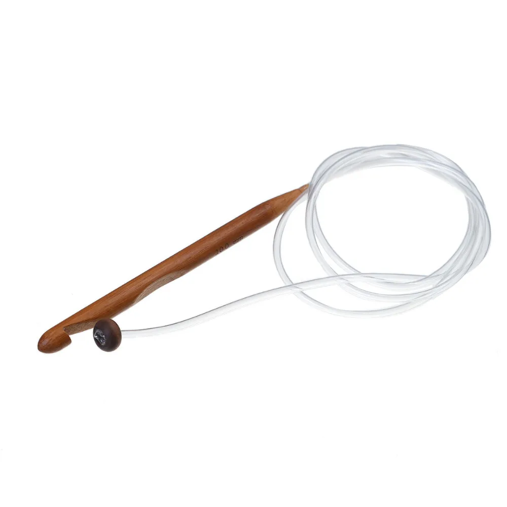 1 zestaw (12 sztuk/zestaw) Bamboo elastyczne afgański tunezyjski dywan szydełko haki igły losowo przezroczysty kolor Tube narzędzie 119.5cm