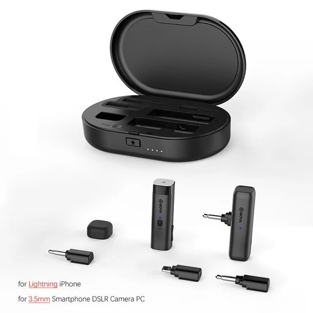 Boya BY-WM3 2.4g mini microfone sem fio para iphone relâmpago android tipo-c 3.5mm smartphone dslr câmera desktop computador portátil mic