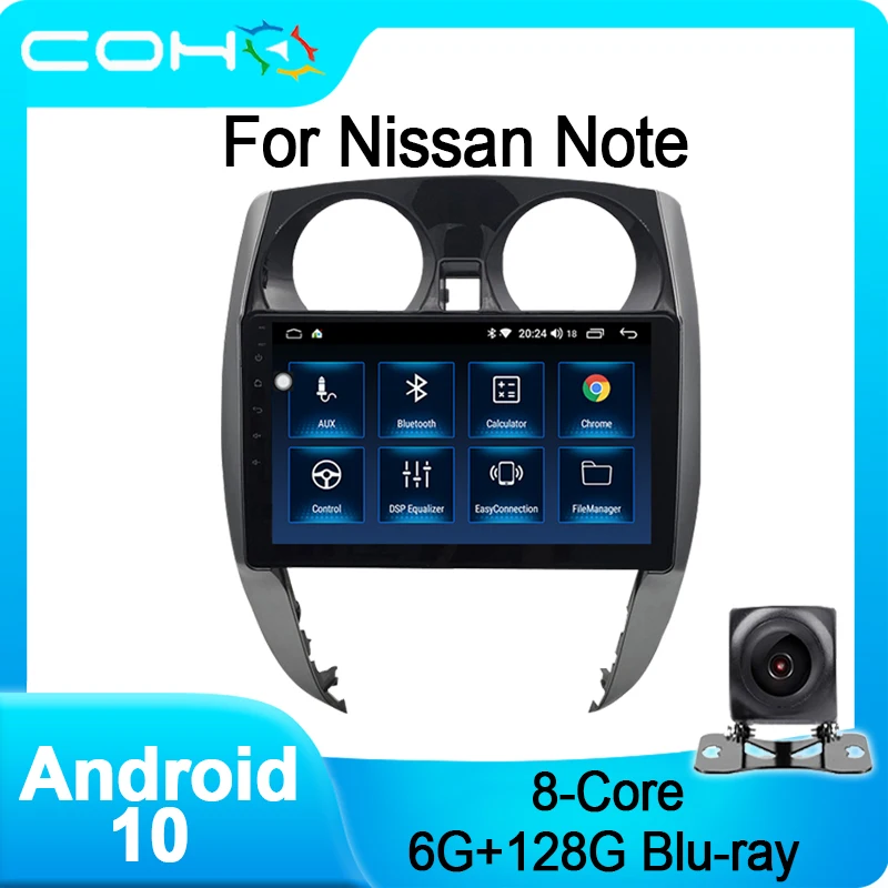 

COHO For Nissan Note Car Multimedia Player Radio Coche Gps Navigation Android 10.0 Octa Core 6+128G