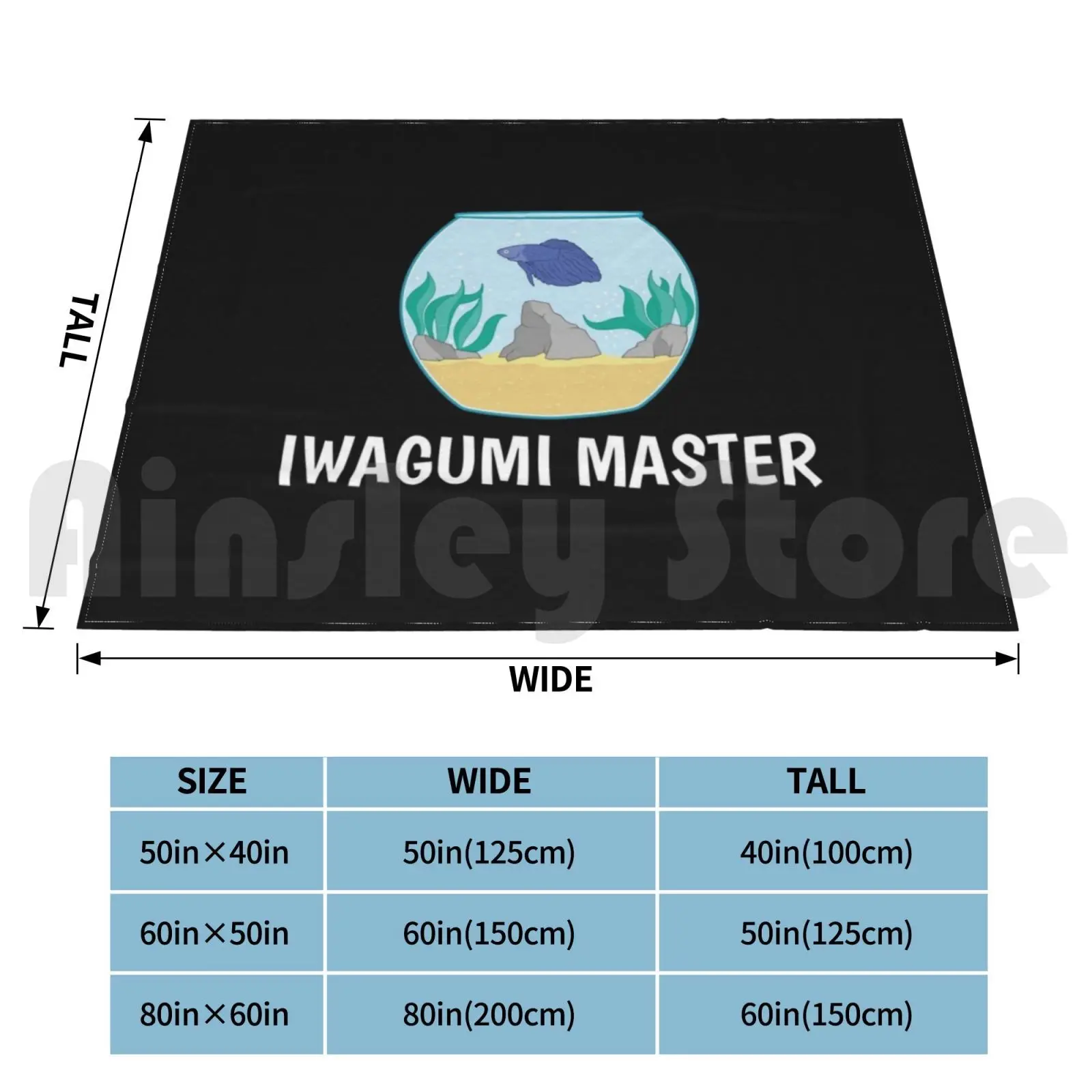 Iwagumi Master Fishkeeper Gift Funny Aquascaping Print Blanket Fashion Custom Aquarium Aquascape Aquascaping