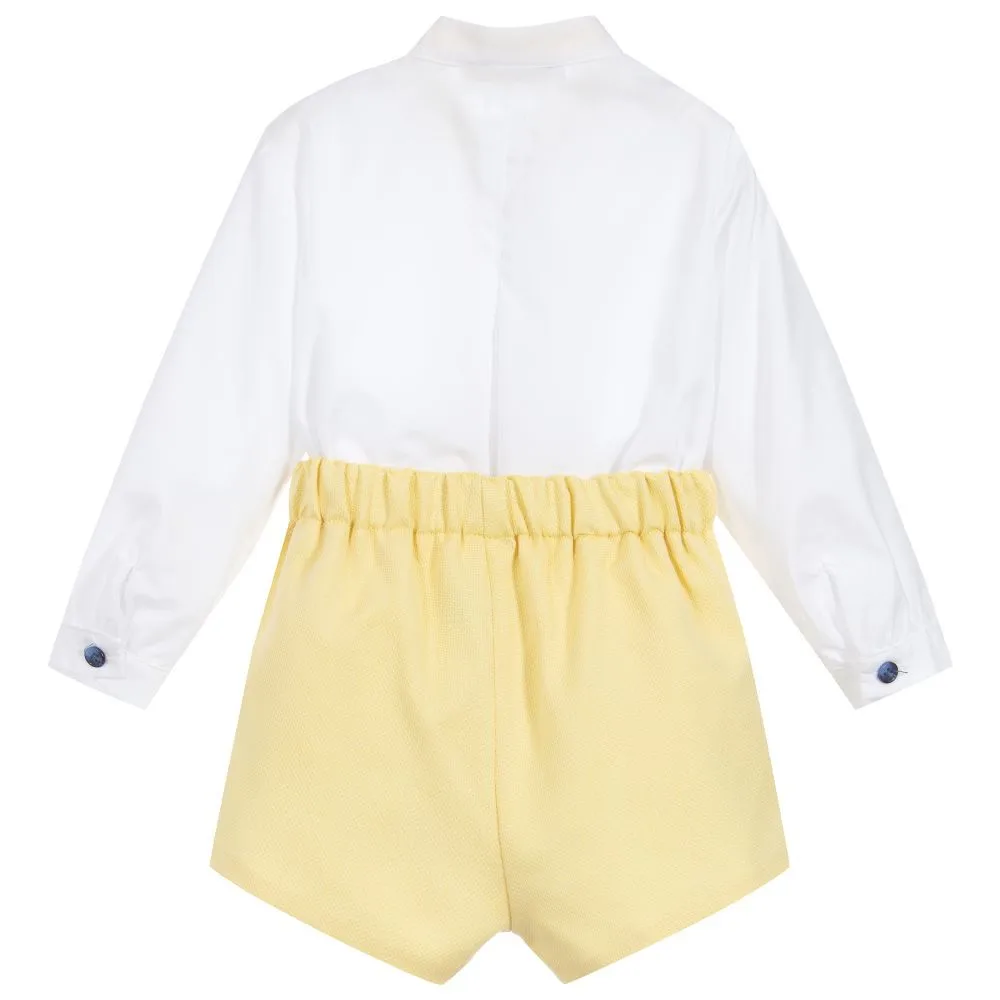 2Pcs Summer Toddler Baby Boys Clothes Set Spanish Newborn Gentleman Suit Kids Short Sleeve Shirt Shorts Outfit Baby Boy Clothing