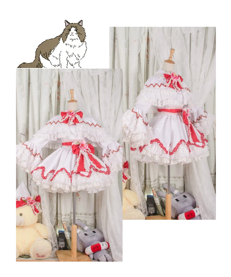 

COS-HoHo Anime Touhou Project Lilywhite Lolita Dress Elegant Uniform Cosplay Costume Halloween Party Role Play Outfit For Women