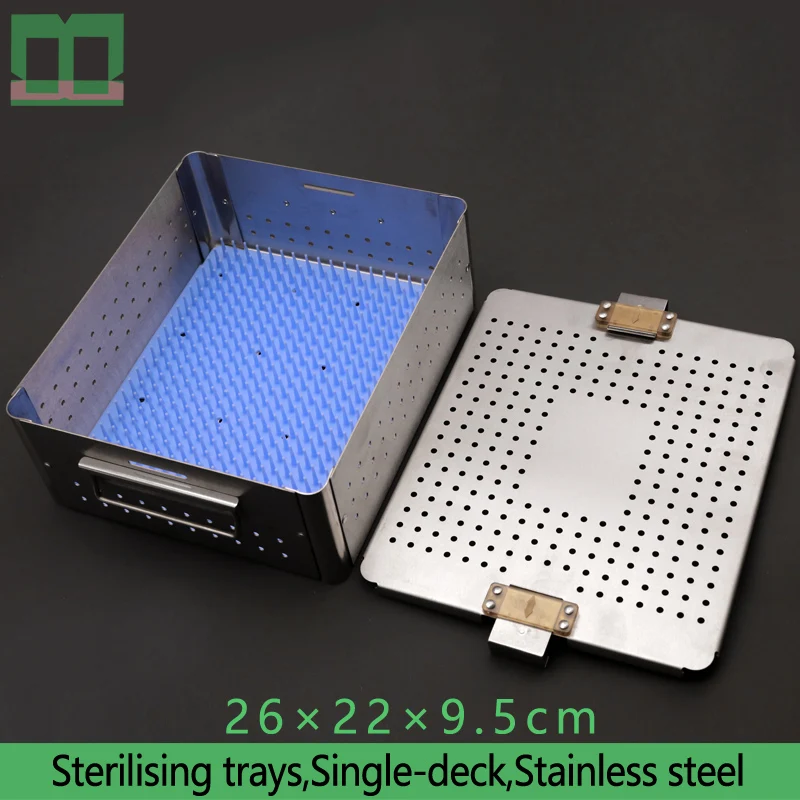 

Sterilising trays stainless steel single-deck medical sterilization box surgical operating instrument