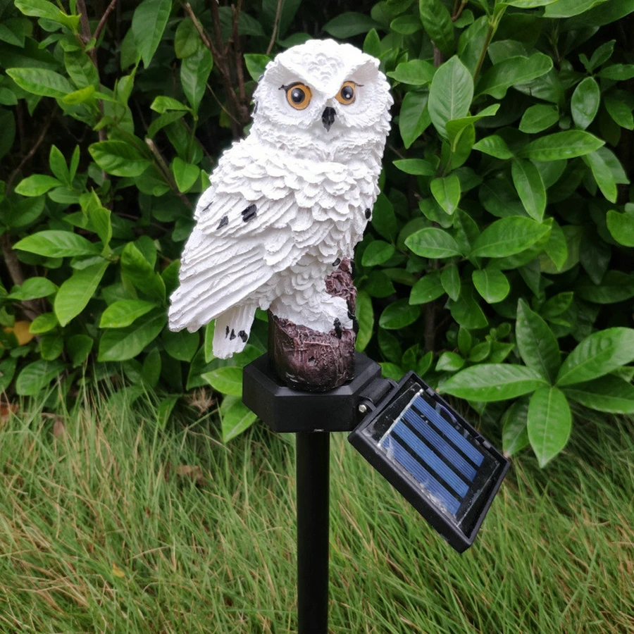 Solar Powered Garden LED Lights Owl Animal Pixie Lawn Ornament Waterproof Garden Light Christmas Lights Outdoor Solar Lamps