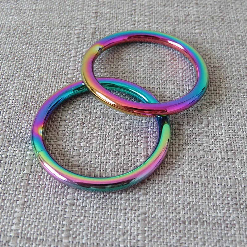 100pcs/Lot 1.25 Inches metal O ring Belt clasp Loop buckle Hardware for bag dog pet harness DIY sewing garment accessory Rainbow