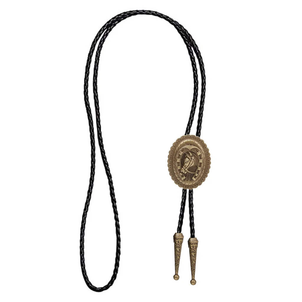 Nieuwe Westerse Stabiele Paard Bolo Tie Buitenlandse Handel Retro Overhemd Keten Bolo Kraag Touw Ketting Tie