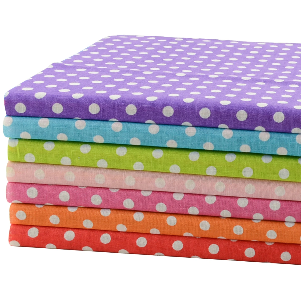 

50CMx50CM 7 Colors Assorted "Big Polka Dots" Fat Quarters Cotton Fabric Patchwork Tilda Scrapbooking Fabric for Sewing W3B3-4