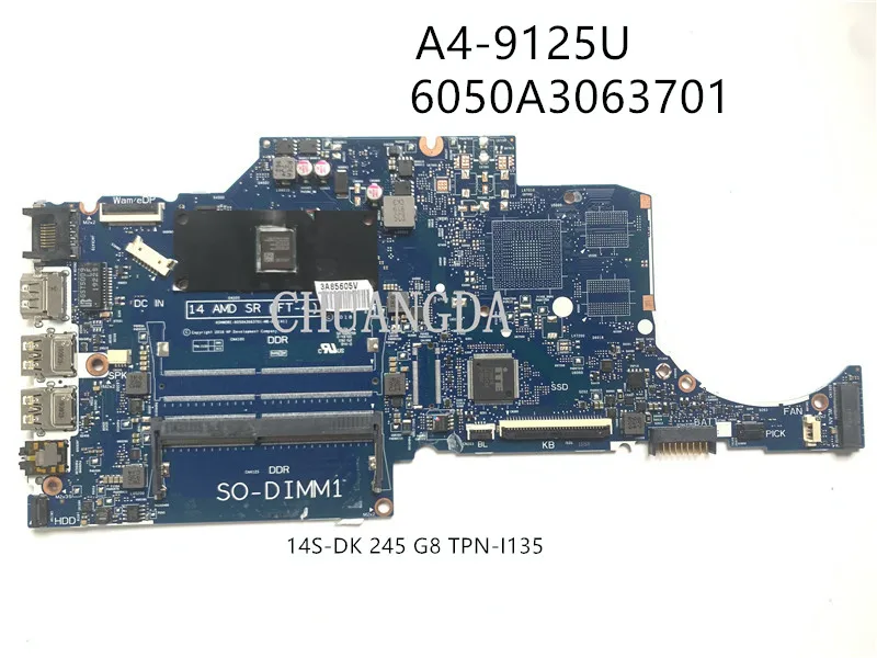 

6050A3063701-MB-A01 notebook mainboard A4-9125 For HP 14-DP 14-DK 14s-dp TPN-I135 Laptop Motherboard mainboard