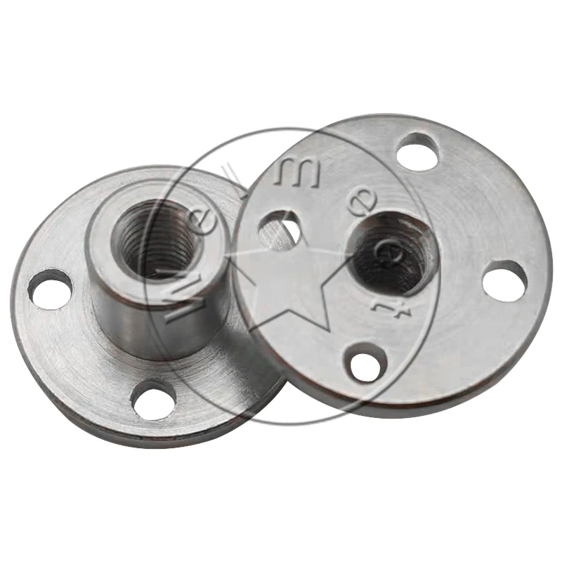 1pcs M4/M6 Internal Thread Rigid Flange Coupling Motor Guide Shaft Coupler Motor Connector Galvanized Carbon Steel