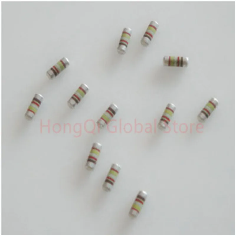 100PCS MMA0204 SMM0204 1R 1.07R 1.1R 1.15R 1.2R 1.21R 1.3R 1.5R 1.6R MELF 3.5x1.4mm 1/4W 50PPM  SMD1206Color ring resistance