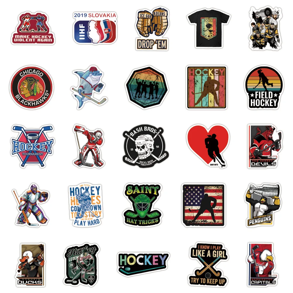 10/30/50/100pcs Sports Hockey Graffiti Stickers for Phone Case Laptop Water Bottle Scrapbooking Cartoon Decal Sticker Kid Toy