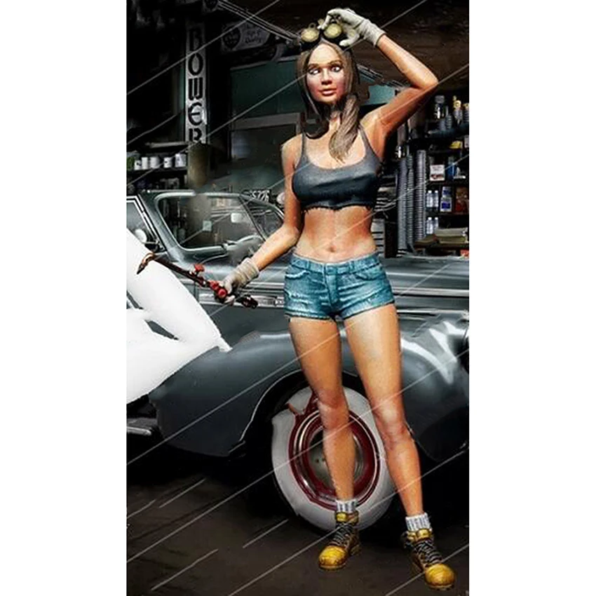 

Resin Figure 1/16 modern woman fantasy Model Unassambled Unpainted Figure Building Kit