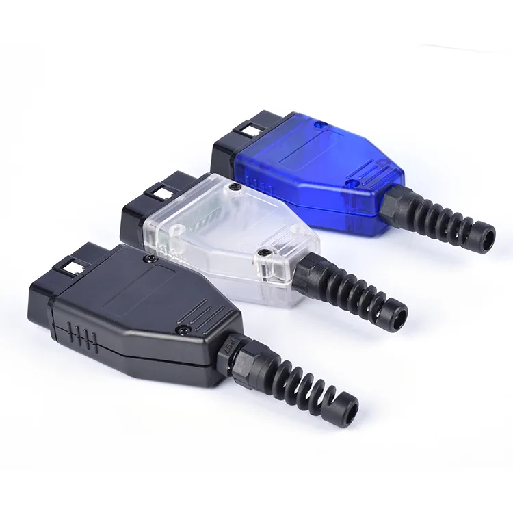 Universal OBD2 16 Pin Square Contact Type Car Connection Male Adaptor Plug with Screws