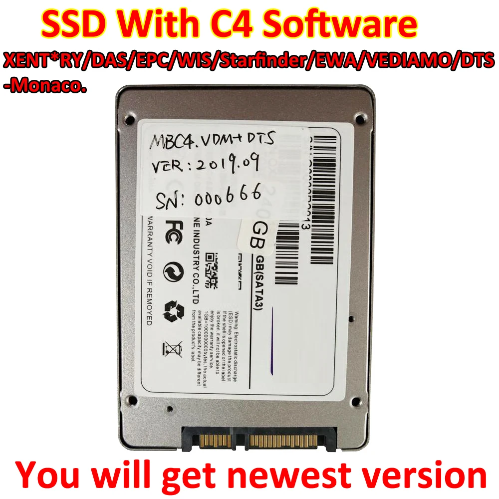 2023.09 MB STAR C4 Full Software XEN/DAS/EPC/WIS/Starfinder/EWA/VEDIAMO/DTS-Monaco in HDD/SSD For diagnosis C3 C4 C5