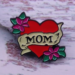 Mom tattoo soft enamel pin perfect art collection to show your love