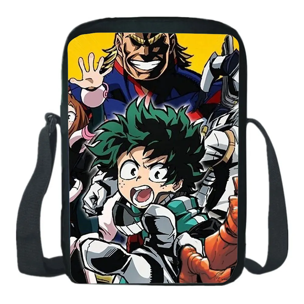 My Hero Academia Messenger Bag Anime Print Mini Messenger Bag Unisex Customizable Messenger Bag Men Women Teens Fashion Bag