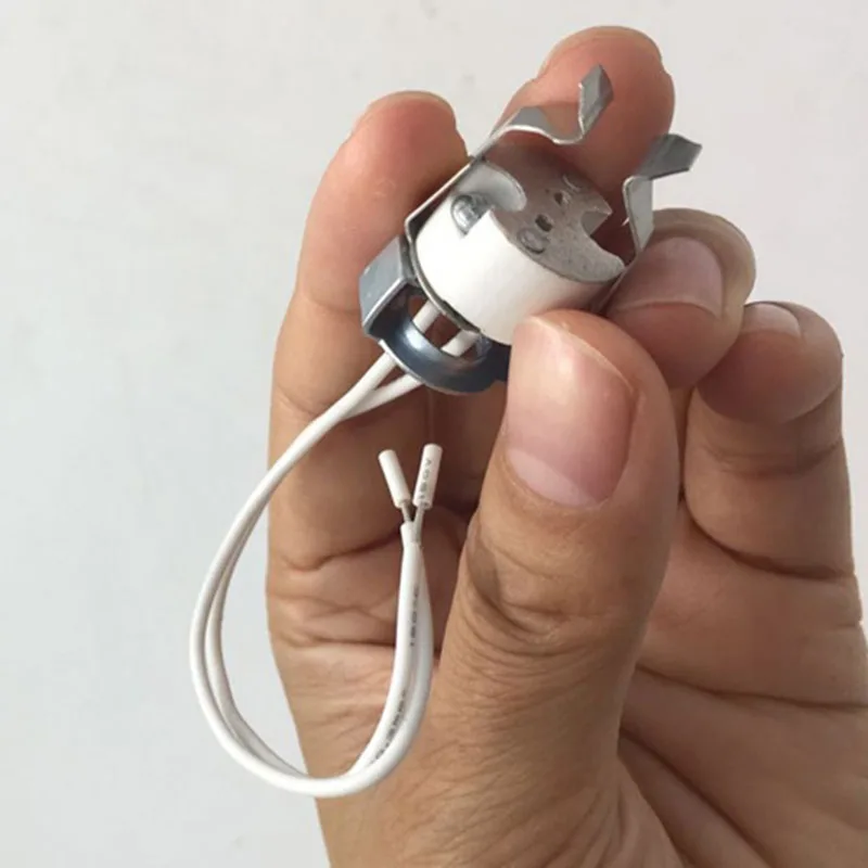 

30 шт. MR16 MR11 GU5.3 G4 патрон лампы цоколь с проводом 10 см керамический галогенный разъем для керамики с подставкой M10