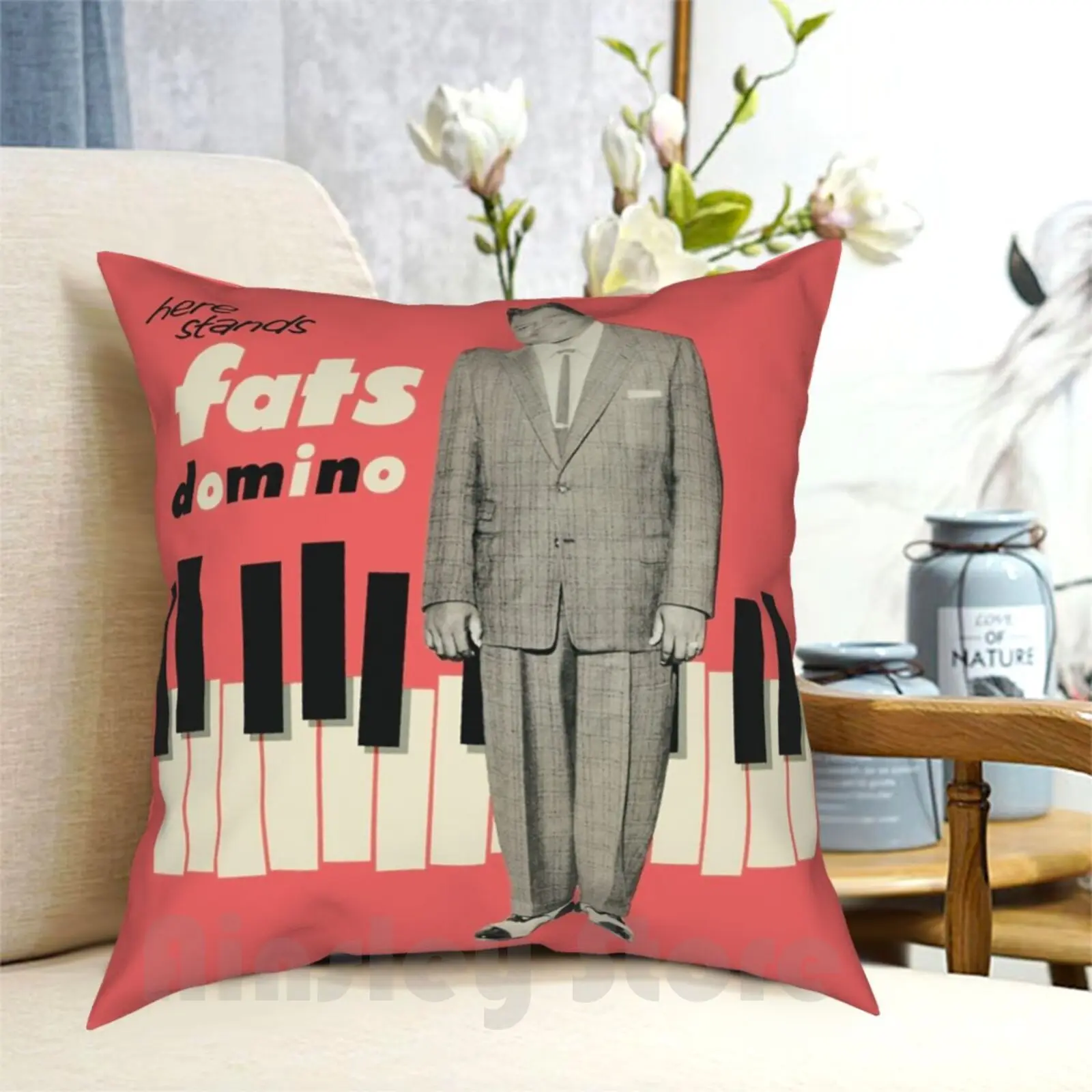 Here Stands Fats Domino Pillow Case Printed Home Soft DIY Pillow cover Skinhead Skinhead Reggae Skinhead Pride Girl Rudeboy