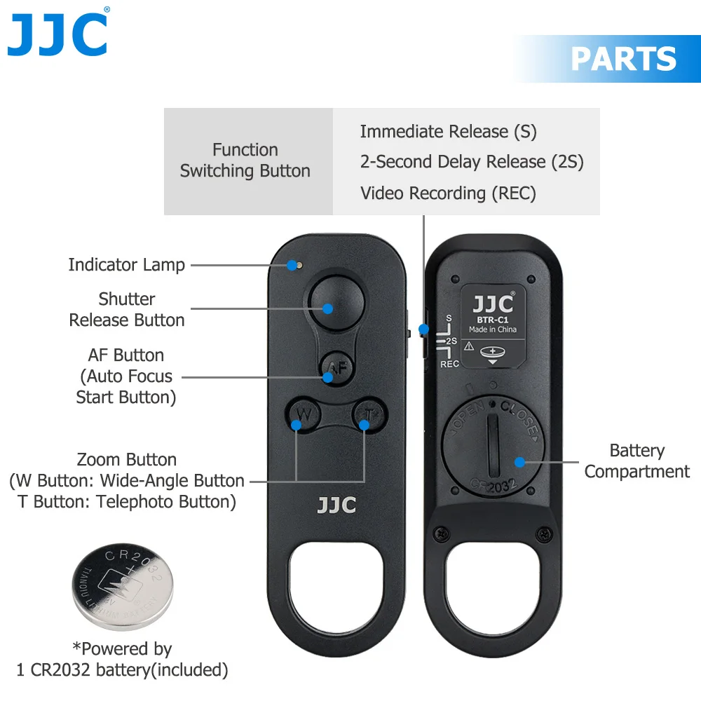 JJC BR-E1 Bluetooth Remote Control for Canon EOS M50 Mark II R8 R5 Mark II R50 R7 R10 R R3 R5C R6 RP 6D 90D 77D 850D 800D 250D