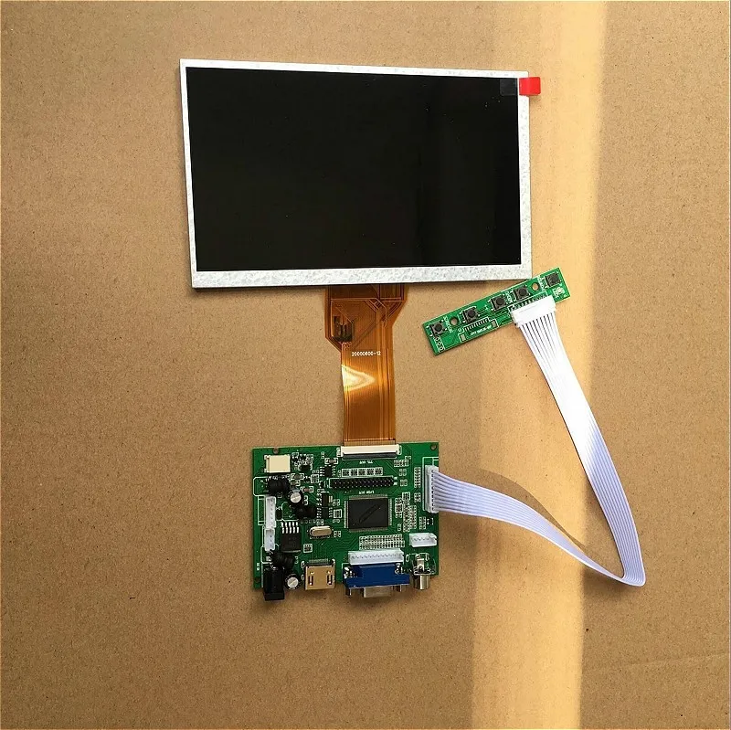 7-inch LCD Control Board Kit  AV HD-MI VGA HD Screen 1024*600 50Pin TTL Raspberry Pi DIY Monitor Spare Parts AIDA64 Screen