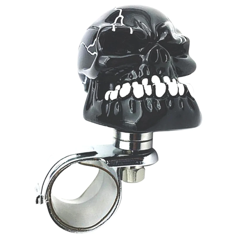 SKULL HEAD Car Styling Steering Wheel Power Handle Ball Hand Control Power Handle Grip Spinner Knob Grip Knob Turning Helper