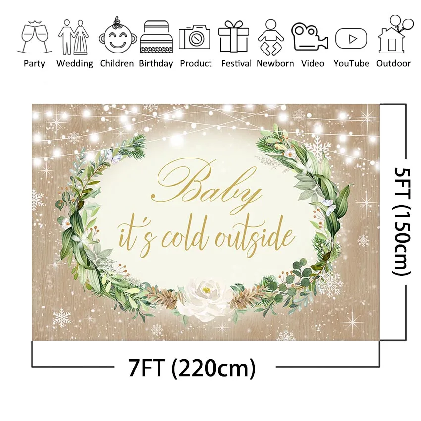 Mocsicka-خلفية دش الطفل ، للتصوير الفوتوغرافي ، وديكورات الحفلات الخارجية الباردة ، fro ، وخلفية الصور