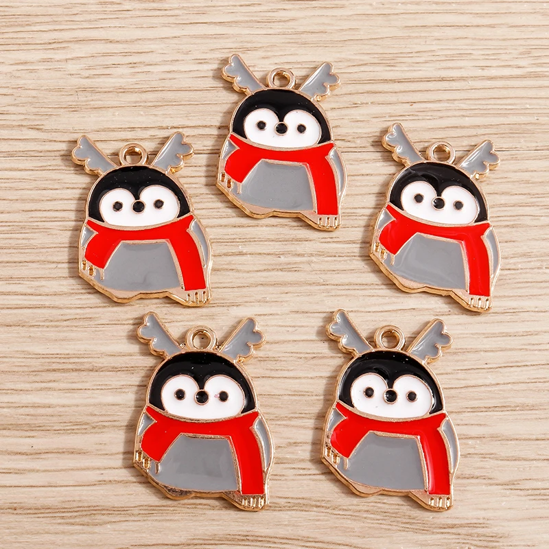 10 stücke Mix Emaille Weihnachten Charms für Schmuck Machen Santa Claus Baum Handschuhe Charms Anhänger für DIY Halsketten Ohrringe Geschenke – Detail 30