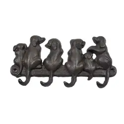 Iron Wall Hook Cast Iron Dog Hook Pastoral European Style Retro Wall Key Hanger Coat Hat Racks Kitchen Bathroom Accessories