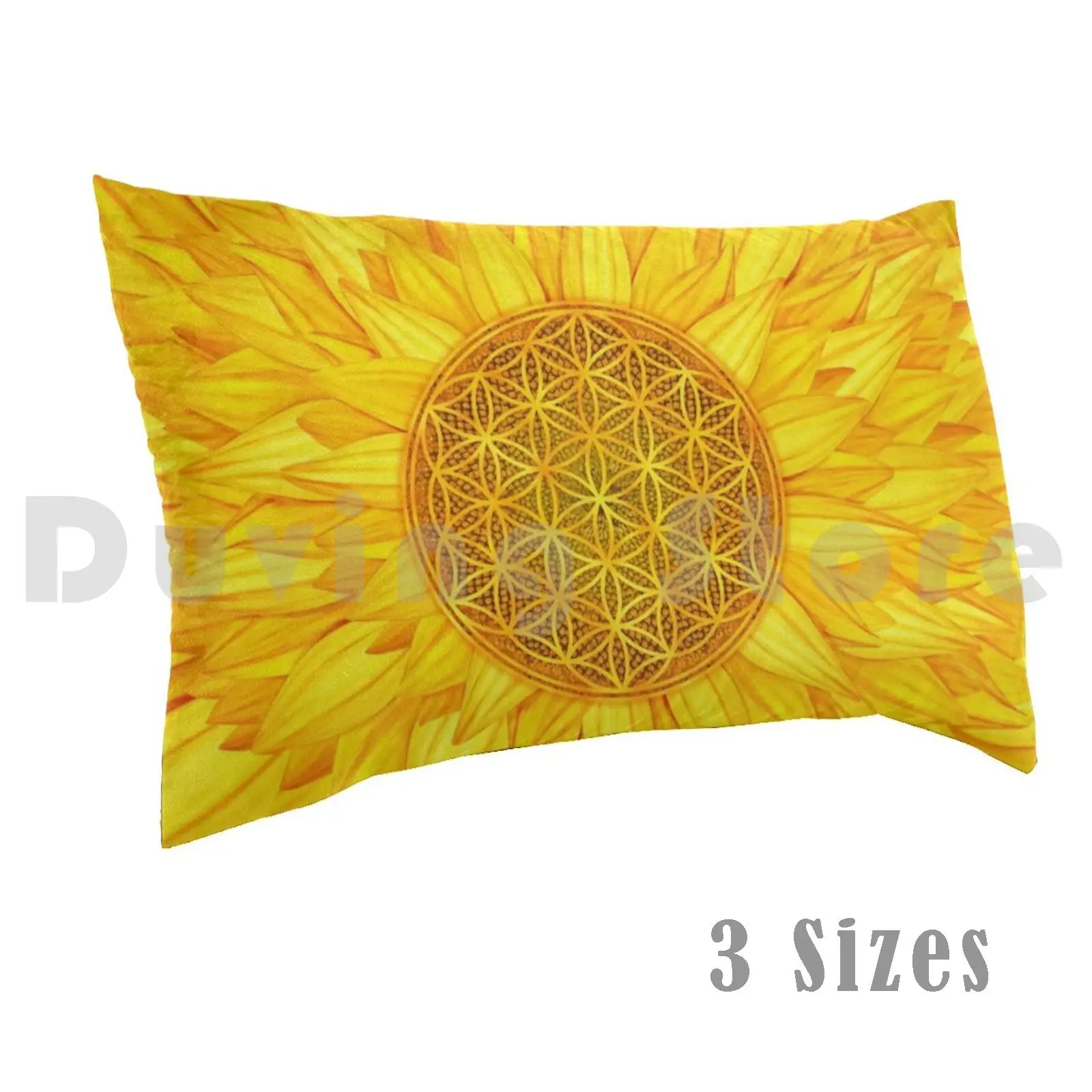 Flor de la vida-Girasol # 3 Funda de almohada impresa 50x75 Flor de la vida Blume Des Lebens Fleur De Vie Sun