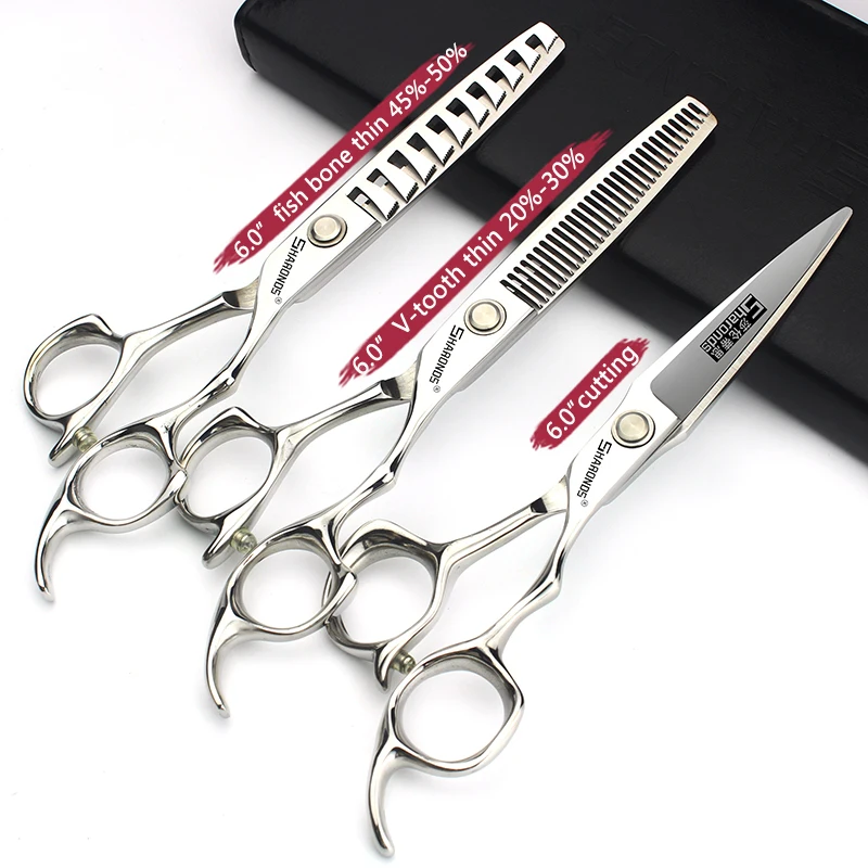 6\'\' Professional Barber Scissors Japan 440c Stainless Steel High Quality Hairdressing Shears Hair Salon  Haircut Household Set