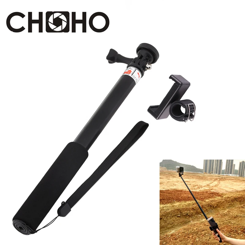 Self Selfie Stick Handheld Extendable Pole Monopod Tripod + Phone Holder Adapter for Gopro HERO 13 12 DJI OSMO Camera DJI