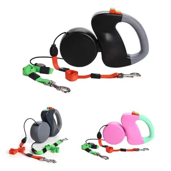 Double Pet Leash- Extendable, Retractable, Reflective 1
