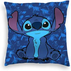 Funda de cojín de felpa de Stitch de Disney, funda de almohada de Anime kawaii, regalo de decoración del hogar, 45x45cm