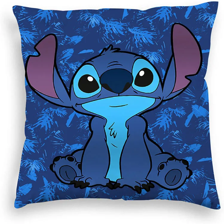 Hot Disney Stitch Cushion Cover Plush Toys Stitch Pillowcase Anime kawaii Pillow Cases Home Decoration Gift 45x45cm