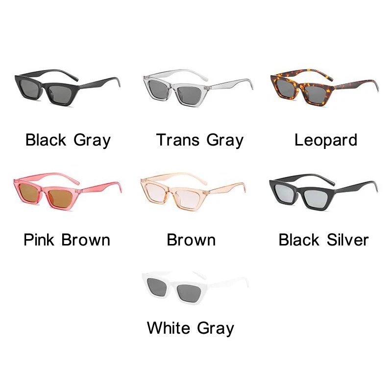 New Fashion Cat Eye Sunglasses Woman Brand Designer Vintage Square Sun Glasses Female Small Frame Clear Lens Oculos De Sol