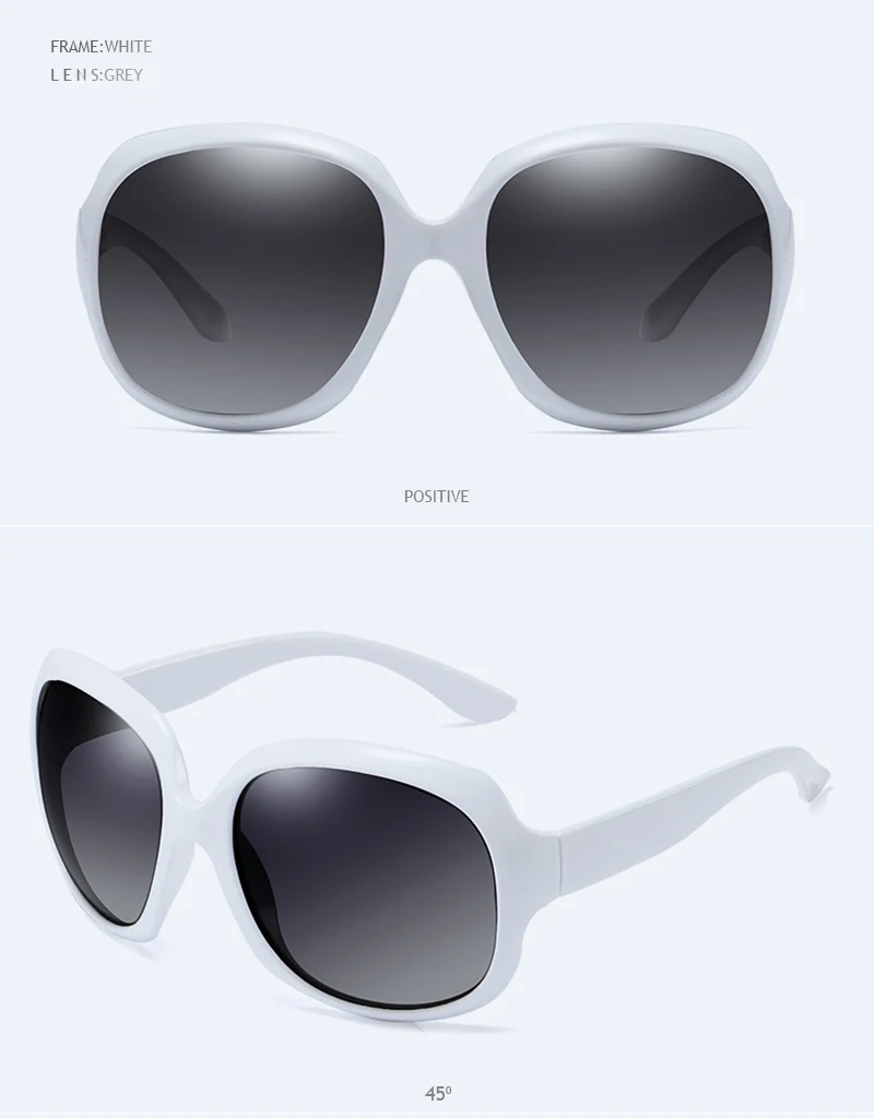 FUQIAN Marke Design Elegante Polarisierte Übergroßen Runde Sonnenbrille Frauen Einfache Art Und Weise Große Kunststoff Damen Sonnenbrille UV400 – Detail 13